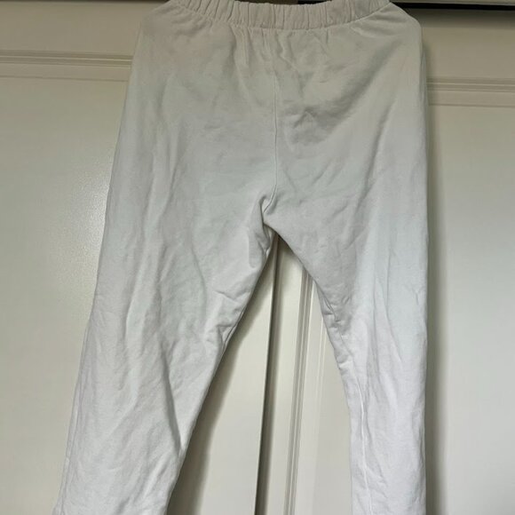 BRANDY MELVILLE White Elastic Waist Wide Leg Sweat Lounge Pants One Size - Picture 9 of 12
